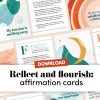 Reflect and flourish: affirmation cards
